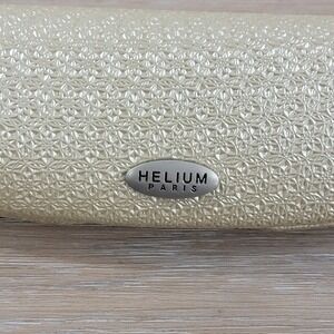 Helium Paris Champagne Gold Embossed Hardshell Eyeglass Case Metallic Floral